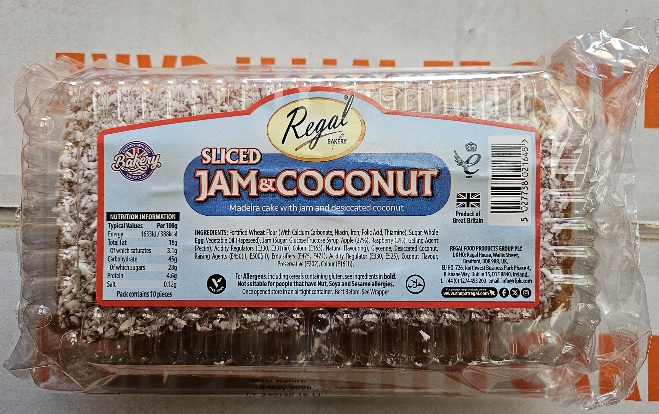 Regal Jam & coconut sliced cake 10pcsx 6